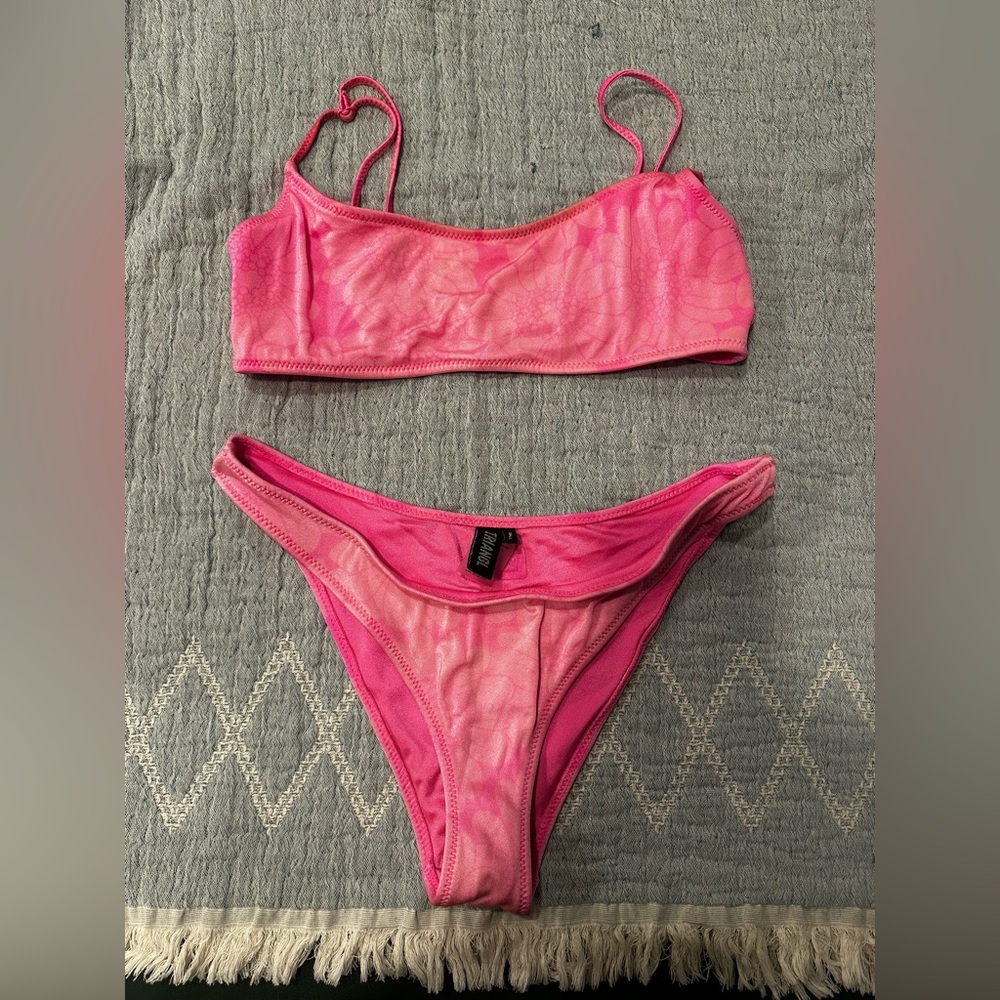 Triangl Pink Floral Bikini Set | Y2K Girly Swimwear